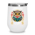 Librarian Lady Library Cute Owl Back To School Women Girls Wine Tumbler Librarian Lady Library Cute Owl Back To School Women Girls Wine Tumbler