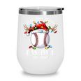 Most Likely To Play Baseball With Santa Christmas Xmas Wine Tumbler