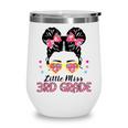 Little Miss 3rd Grade Messy Bun Back To School Wine Tumbler Little Miss 3rd Grade Messy Bun Back To School Wine Tumbler