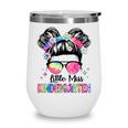 Little Miss Kindergarten Girls Kids Back To School Kinder Wine Tumbler