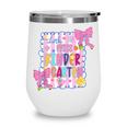 Little Miss Kindergarten Kids Girls Coquette Back To School Wine Tumbler