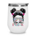 Little Miss Pre-K Girls Back To School Messy Bun Performance Wine Tumbler Little Miss Pre-K Girls Back To School Messy Bun Performance Wine Tumbler