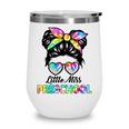 Little Miss Preschool First Day Back To School Girls Kids Wine Tumbler