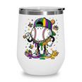 Mardi Gras Ice Cream Drip Baseball Carnival Party Mask Boys Wine Tumbler