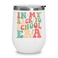 Math Coach In My Back To School Era Women Groovy Wine Tumbler