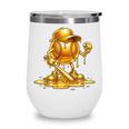 Melting Baseball Mascot Slugger Bat Cap Cartoon Wine Tumbler Melting Baseball Mascot Slugger Bat Cap Cartoon Wine Tumbler