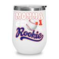 Momma Rookie Of Year 1st Birthday Baseball Theme Matching Wine Tumbler