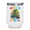 Monster Truck Dinosaur Boys Back To School Crush Pre-k Kids Wine Tumbler