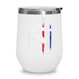 Patriotic Baseball Catcher American Flag Sports Tee Wine Tumbler Patriotic Baseball Catcher American Flag Sports Tee Wine Tumbler