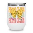 Peims Clerk Groovy Coquette Bow Cute Back To School Wine Tumbler