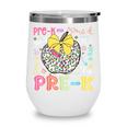 Pre-K Typography First Day Back To School Leopard Apple Wine Tumbler