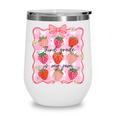 Preppy Back To School 3rd Grade Is My Jam Strawberry Bow Wine Tumbler Preppy Back To School 3rd Grade Is My Jam Strawberry Bow Wine Tumbler