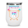 Proud Mom Baseball Player Number 15 Ice Cream Drip Wine Tumbler