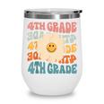 Retro 4th Grade Daisy Colorful Back To School Fourth Grade Wine Tumbler