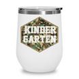 Retro Back To School Boys Old Camo Kindergarten Wine Tumbler