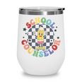 Retro Pencil School Counselor Back To School For Counselor Wine Tumbler