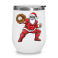 Santa Playing Baseball Baseball Lover Baseballer Xmas Wine Tumbler Santa Playing Baseball Baseball Lover Baseballer Xmas Wine Tumbler