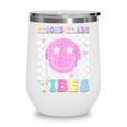 Second Grade Vibes Groovy Back To School 2nd Grade Girls Kid Wine Tumbler