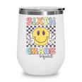 Sixth Grade Squad Smile Face 6th Grade Back To School Wine Tumbler