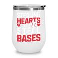 Stealing Hearts Like I Steal Bases Cute Baseball Kids Wine Tumbler