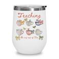Teaching Is My Cup Of Tea Coquette Bow Floral Back To School Wine Tumbler Teaching Is My Cup Of Tea Coquette Bow Floral Back To School Wine Tumbler
