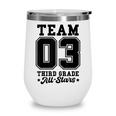 Team 3rd Grade All-Stars Back To School Sports Jersey Wine Tumbler