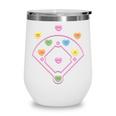 Valentine Heart Love Cute Baseball Softball Lover Sayings Wine Tumbler Valentine Heart Love Cute Baseball Softball Lover Sayings Wine Tumbler
