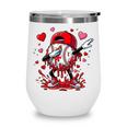 Valentines Baseball Toddler Boys Kids Dabbing Baseball Drip Wine Tumbler