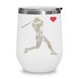 Valentines Day Baseball Batter Silhouette Heart Men Boy Kids Wine Tumbler Valentines Day Baseball Batter Silhouette Heart Men Boy Kids Wine Tumbler