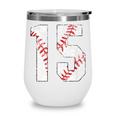 Vintage Distressed Baseball Number 15 Jersey Player Uniform Wine Tumbler Vintage Distressed Baseball Number 15 Jersey Player Uniform Wine Tumbler