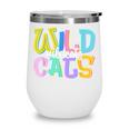 Wildcats School Spirit Groovy Back To School Girls Wine Tumbler Wildcats School Spirit Groovy Back To School Girls Wine Tumbler