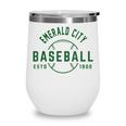 Wizard Of Oz Emerald City Baseball Costume Halloween Wine Tumbler