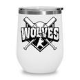 Wolves Baseball Back To School Spirit Wine Tumbler