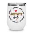 Women's Leopard Activity Aide Appreciation Week Back To School Wine Tumbler