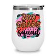 Women's Third 3rd Grade Squad Back To School Animal Print Girl Tee Wine Tumbler