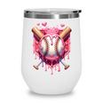 Women's Valentines Day Baseball Boys Ice Cream Drip Heart Youth Kids Wine Tumbler Women's Valentines Day Baseball Boys Ice Cream Drip Heart Youth Kids Wine Tumbler