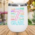 7th Grade Typography Team Seventh Grade Back To School Kids Wine Tumbler