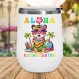 Aloha Kindergarten Tiger Hawaii Back To School Kids Girls Wine Tumbler
