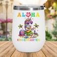 Aloha Kindergarten Unicorn Hawaii Back To School Kids Girl Wine Tumbler