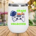 Back To School 5th Grade Level Unlocked Gamer Boys Kids Wine Tumbler