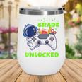 Back To School 6th Grade Level Unlocked Gamer Boys Kids Wine Tumbler