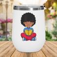 Back To School Afro African American Boy Student Wine Tumbler Back To School Afro African American Boy Student Wine Tumbler