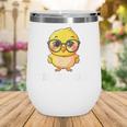 Back To School Chick With Brains Smart Intelligent Girls Wine Tumbler
