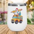 Back To School Chicken School Bus 100 Days Of School Wine Tumbler Back To School Chicken School Bus 100 Days Of School Wine Tumbler