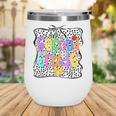 Back To School Second Grade Girls 2nd Grade Dalmatian Dots Wine Tumbler