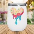 Baseball Drip Melting Ice Cream Baseball Heart Boys Girls Wine Tumbler Baseball Drip Melting Ice Cream Baseball Heart Boys Girls Wine Tumbler
