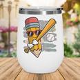 Baseball Player Pencil Back To School Cute Sport Students Wine Tumbler Baseball Player Pencil Back To School Cute Sport Students Wine Tumbler