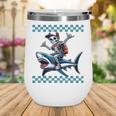 Boys Skeleton Riding a Shark Back To School Wine Tumbler Boys Skeleton Riding a Shark Back To School Wine Tumbler