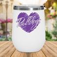 Bulldogs Heart Back To School Spirit P Wine Tumbler