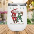 Christmas Santa Baseball Ugly Sweater Wine Tumbler Christmas Santa Baseball Ugly Sweater Wine Tumbler